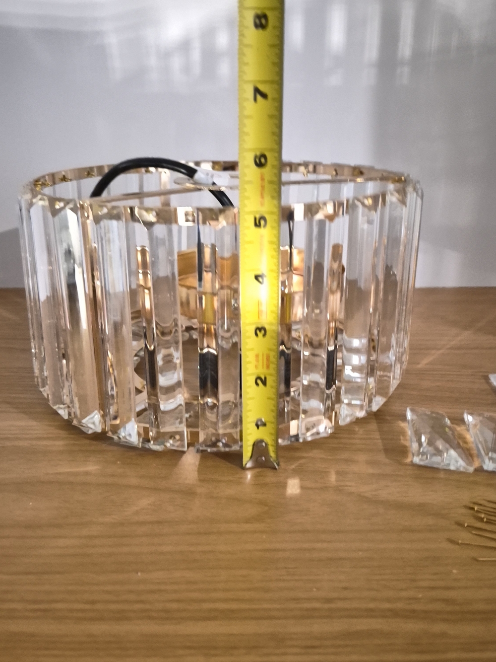 ​Modern Crystal Flush Mount Ceiling Light Gold Drum Chandelier Fixture NIB - Picture 7 of 14